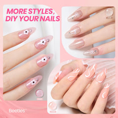 Beetles Jelly Gel Nail Polish brown glitter shade captures subtle shimmer for subtle glam.