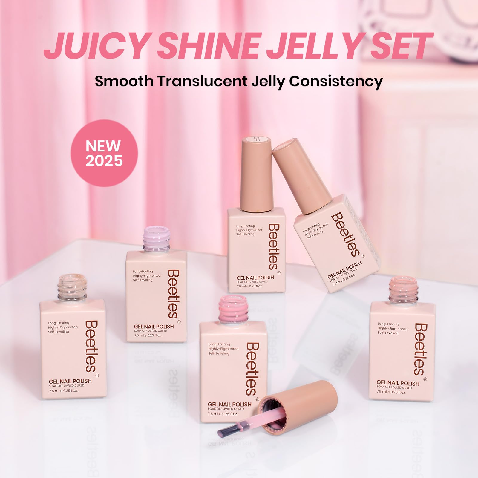 Beetles Jelly Gel Nail Polish Set makes a chic gift for beauty lovers.
