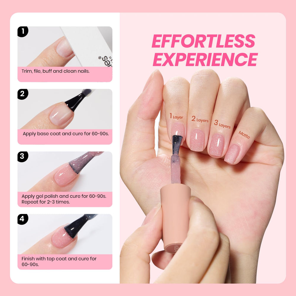 Beetles Jelly Gel Nail Polish set presented with brush for easy at-home manicure.
