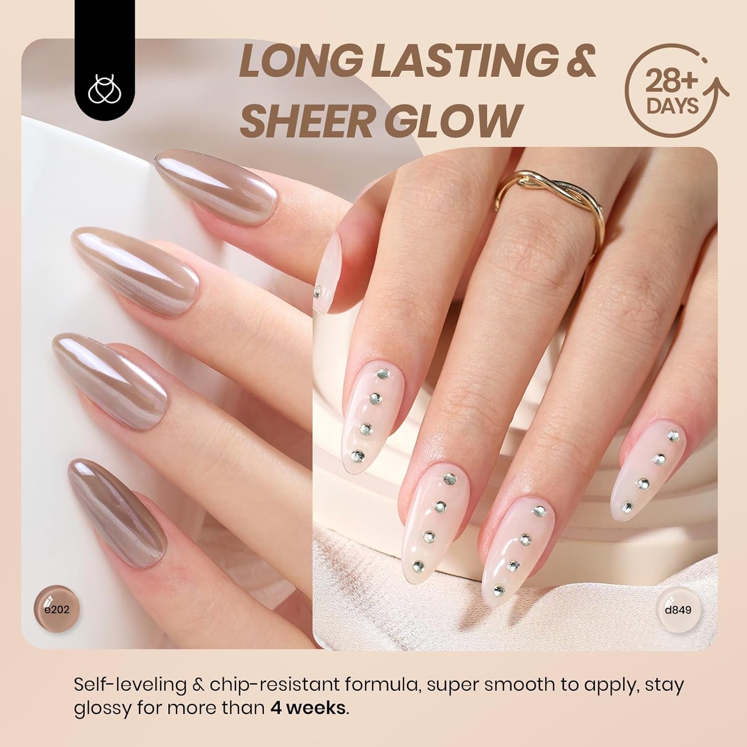 Beetles Jelly Gel Set ideal for layering to build opacity with base coat and top coat