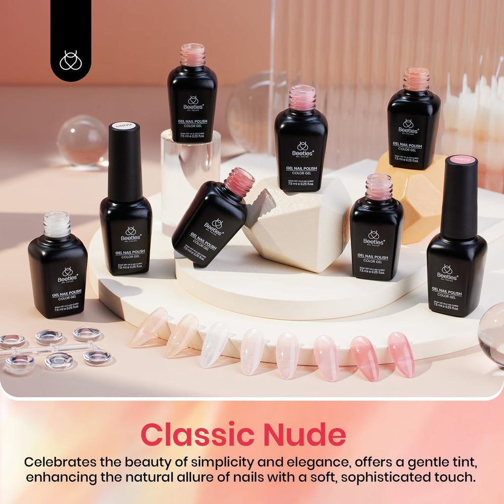 Beetles Jelly Gel nude natural para uñas discretas y elegantes.