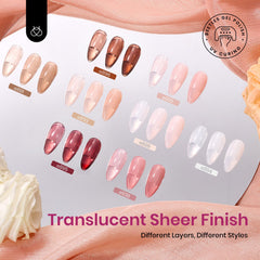 Beetles Jelly Gel Polish Set close-up labels help select the right shade.