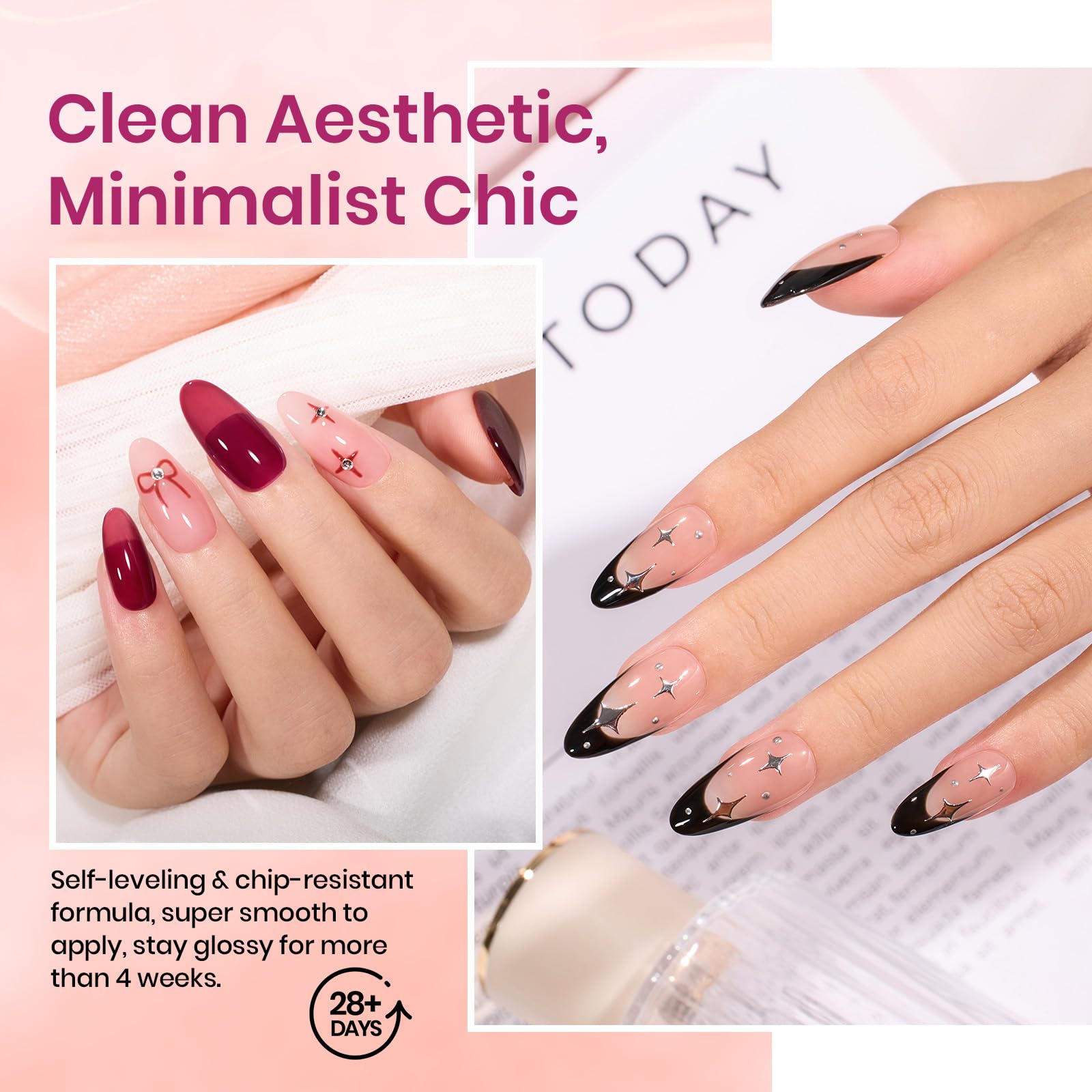 Beetles Jelly Gel Polish Set LED cure provides quick salon-quality results.