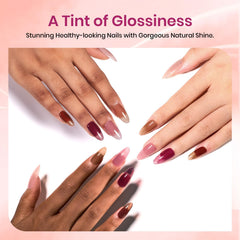 Beetles Jelly Gel Polish Set nail application demonstrates smooth, glossy coverage.