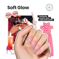 Beetles Jelly Nail Polish Set on nails demonstrates sheer coverage with a glossy jelly finish.