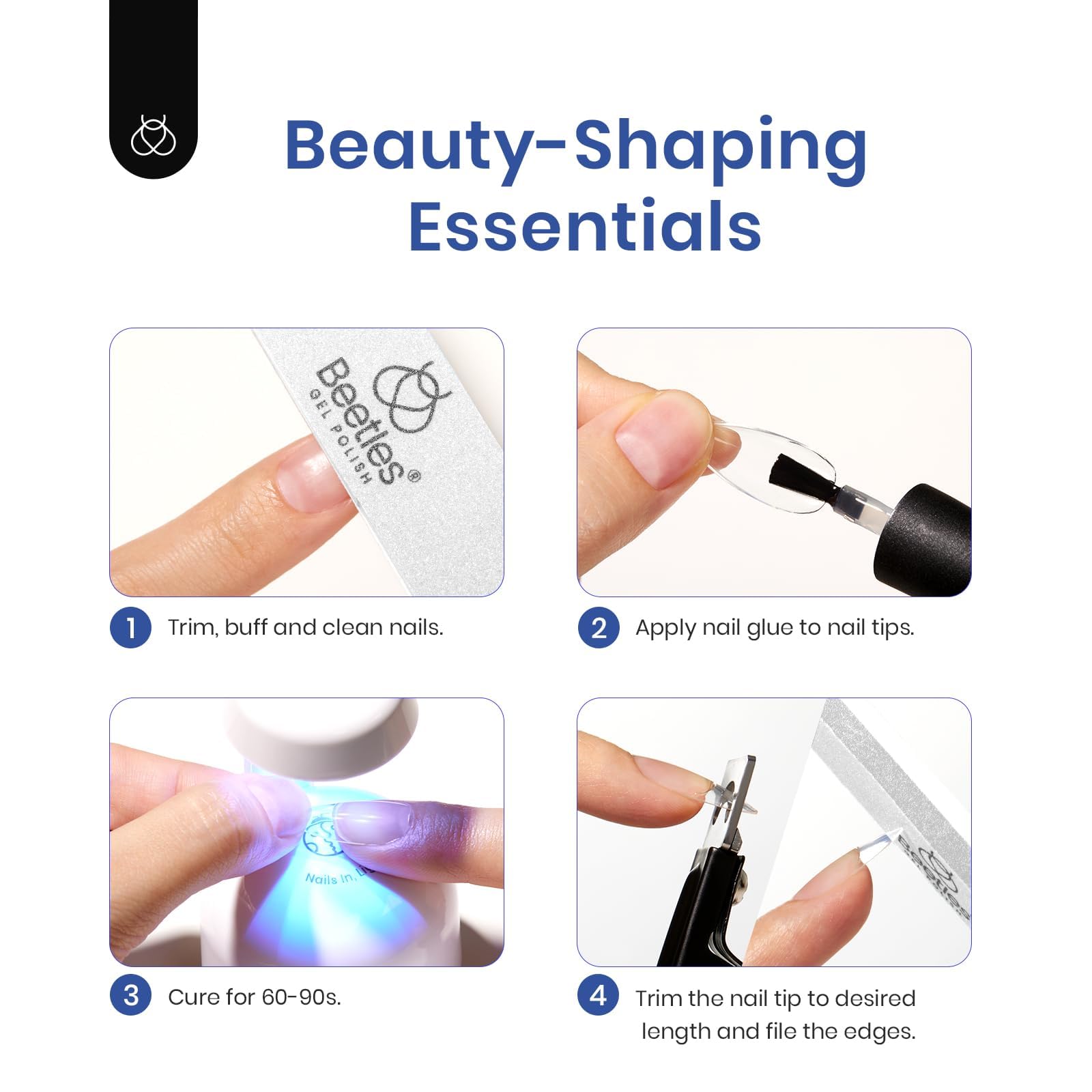 Beetles LED nail lamp for fast, even gel curing