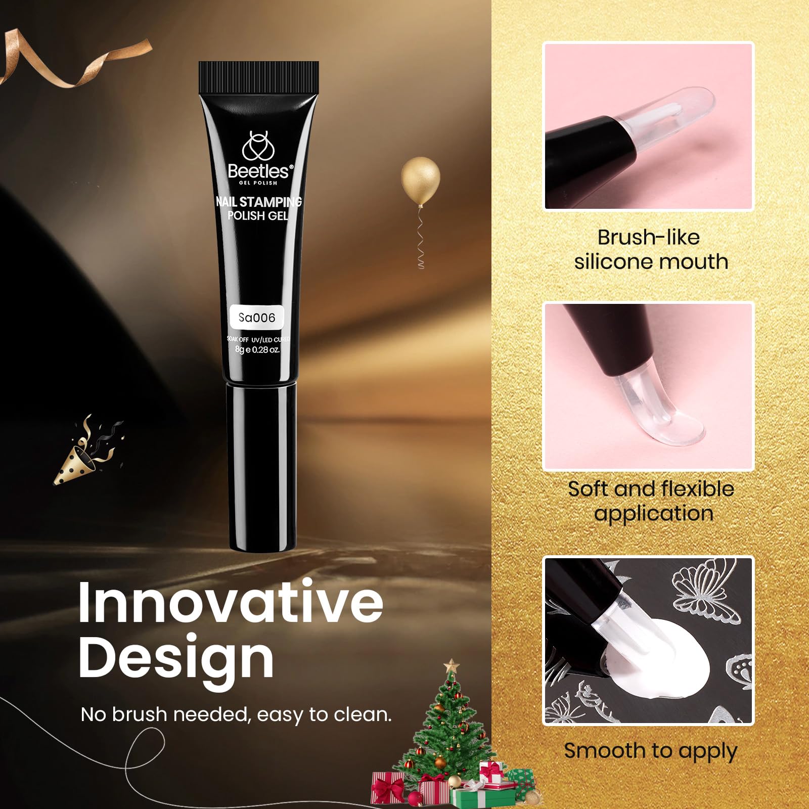 Beetles liquid latex tape protects skin during stamping for neater results.