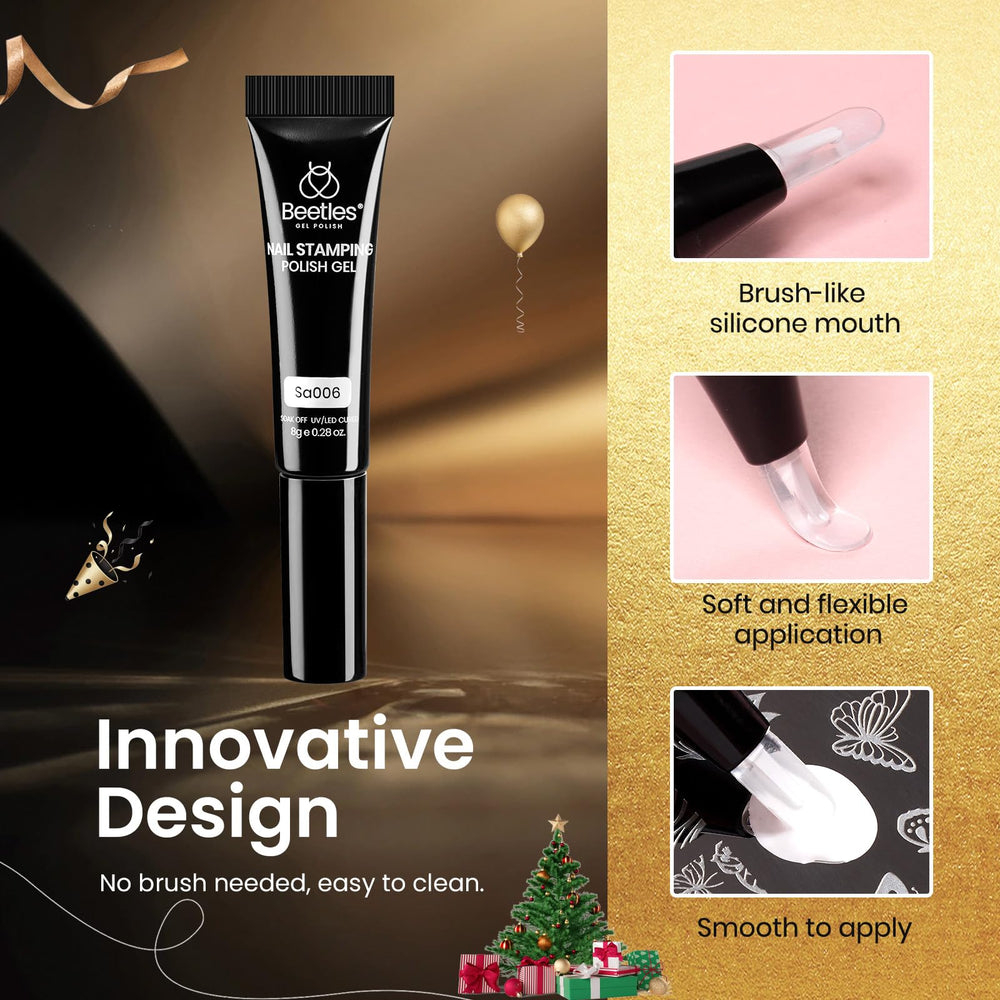 Beetles liquid latex tape protects skin during stamping for neater results.