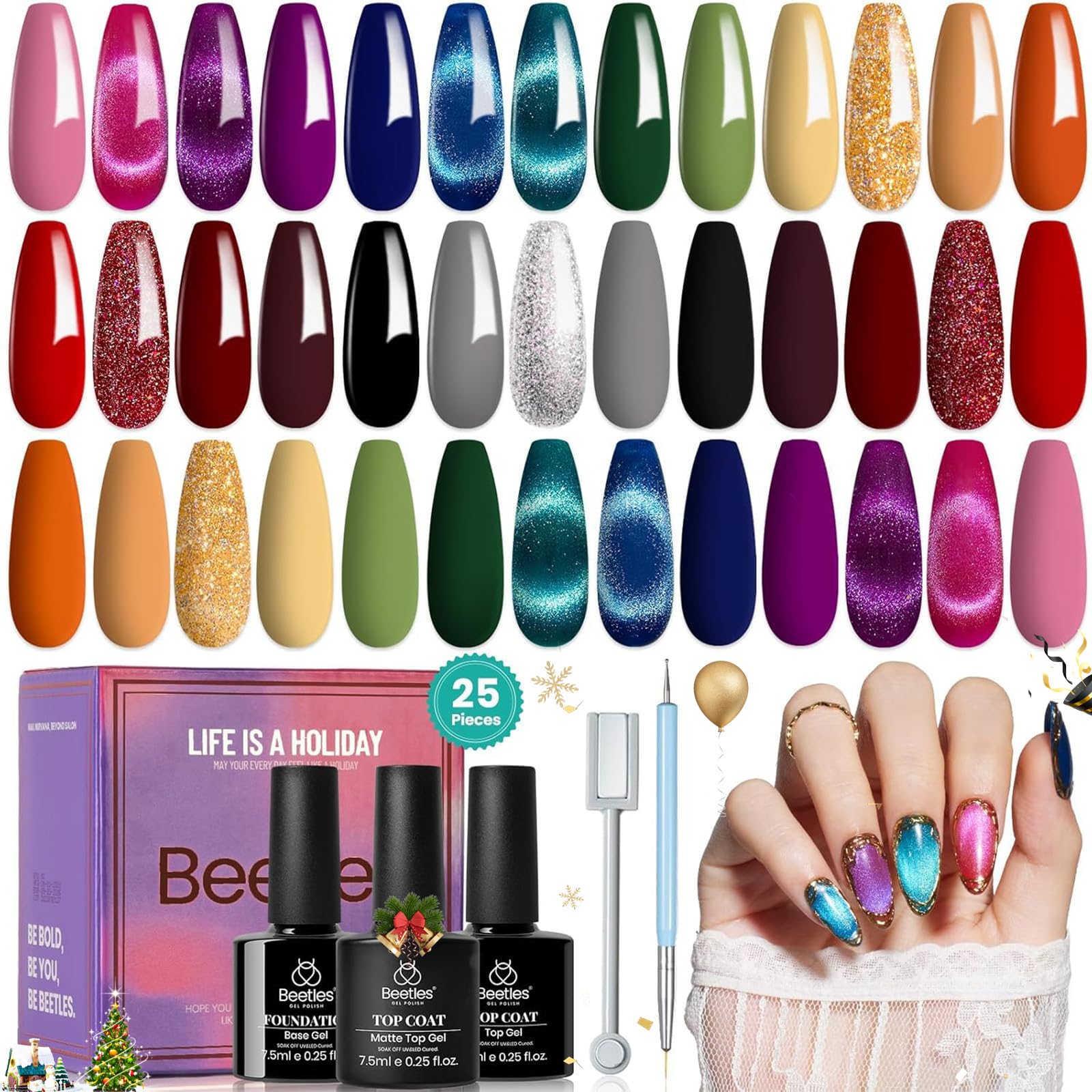 Beetles long-wear formula promises up to 28 days of color retention.