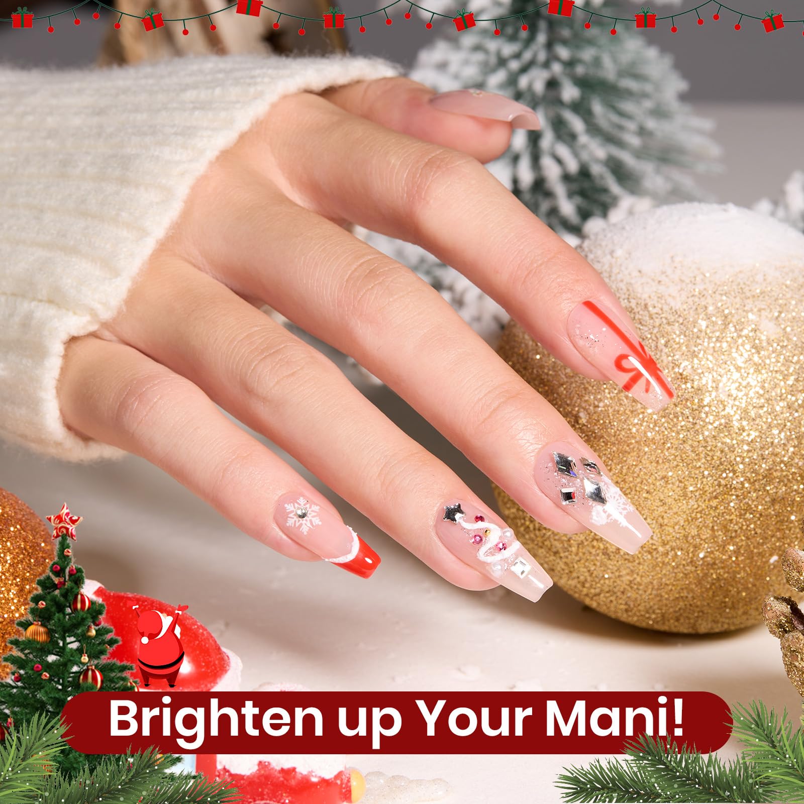 Beetles Merry Glow cat-eye magnet creates a shimmering focal nail effect.