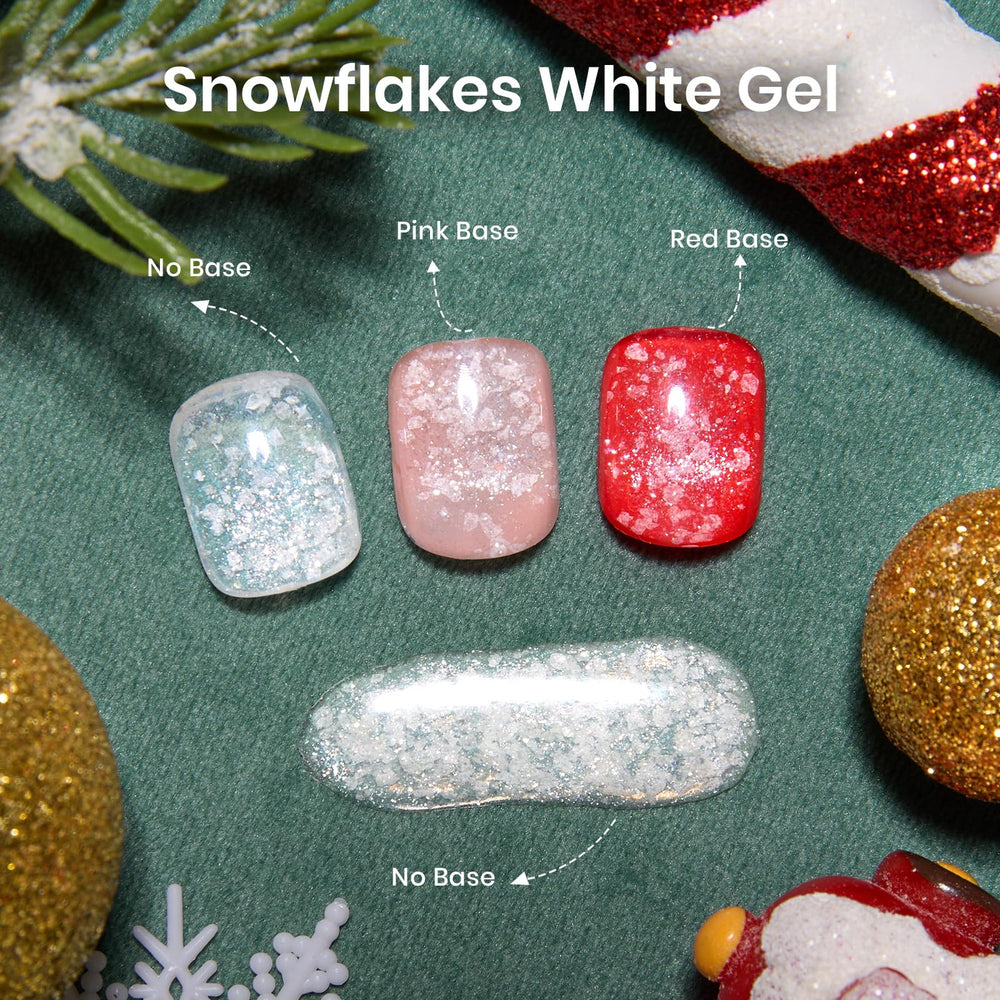 Beetles Merry Glow nail art stickers and rhinestones enable festive accents.