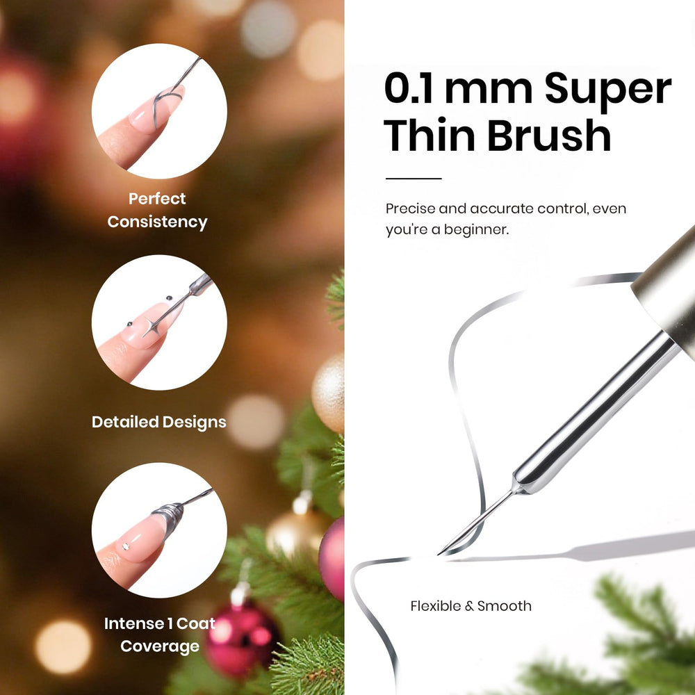 Beetles Metallic Gel Liner brush stroke view demonstrates smooth one-stroke coverage.