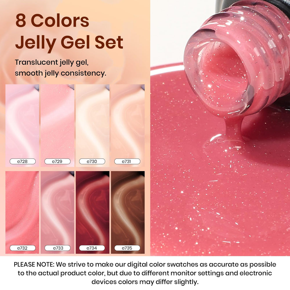 Beetles milky pink jelly polish showing soft, wearable gloss