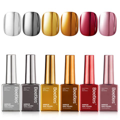Beetles Mirror Nail Polish Silver delivers chrome shine for bold, fast home touch-ups.