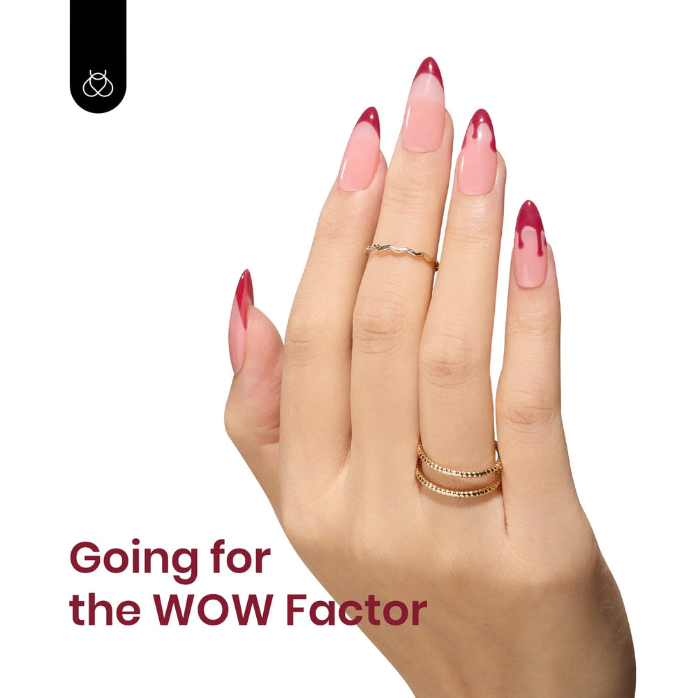 Beetles cruelty-free logo with wine red gel polish option.