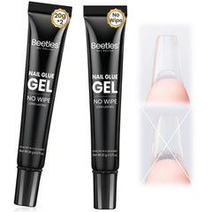 Beetles Nail Glue Gel two-pack 20g for home and salon extensions.