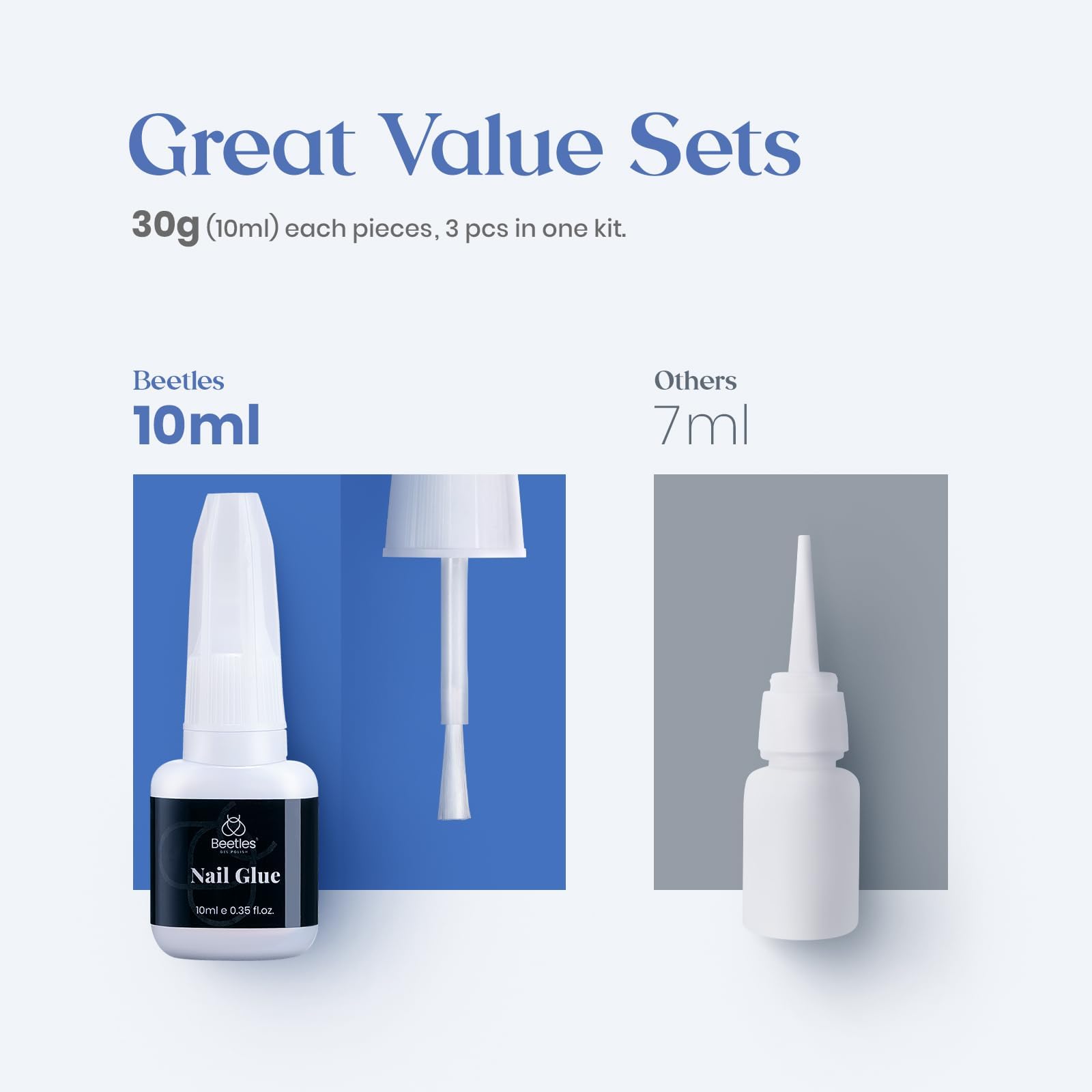 Beetles Gel Polish three-bottle pack for steady supply and consistent results.