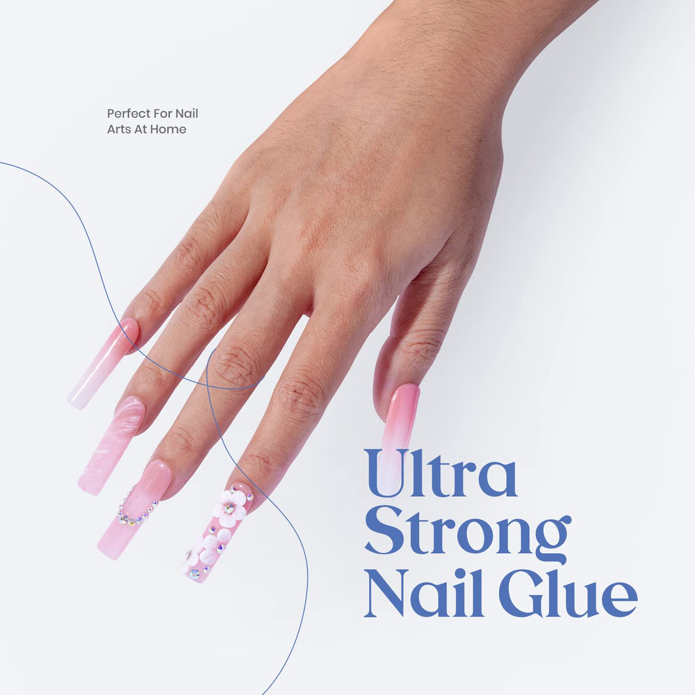 Beetles Gel Polish precision brush enables clean, quick glue application.