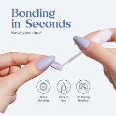 Beetles Gel Polish quick-dry nail glue for easy press-on nail tips without UV light.