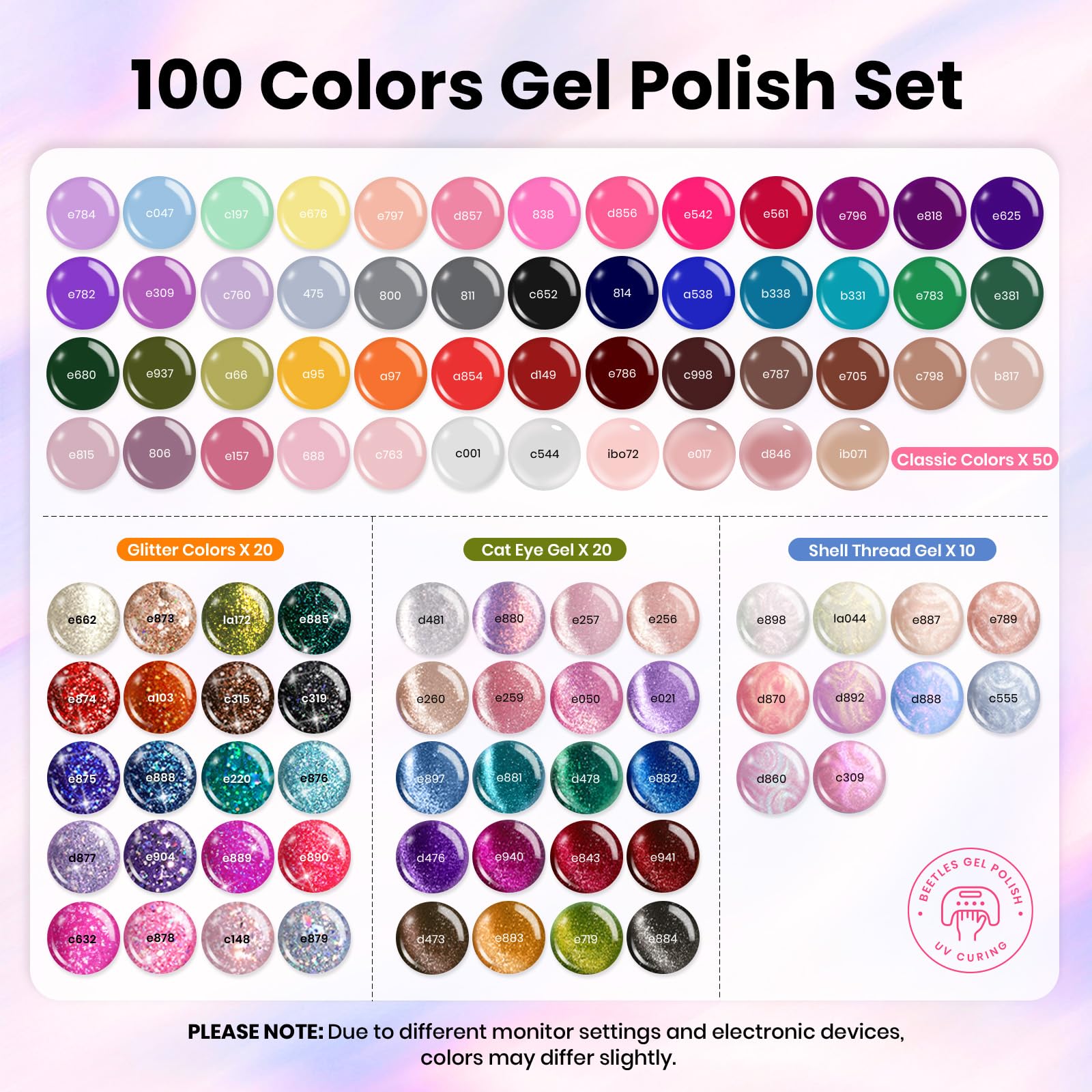 Beetles Nail Nook base and top coats for lasting shine and finishes