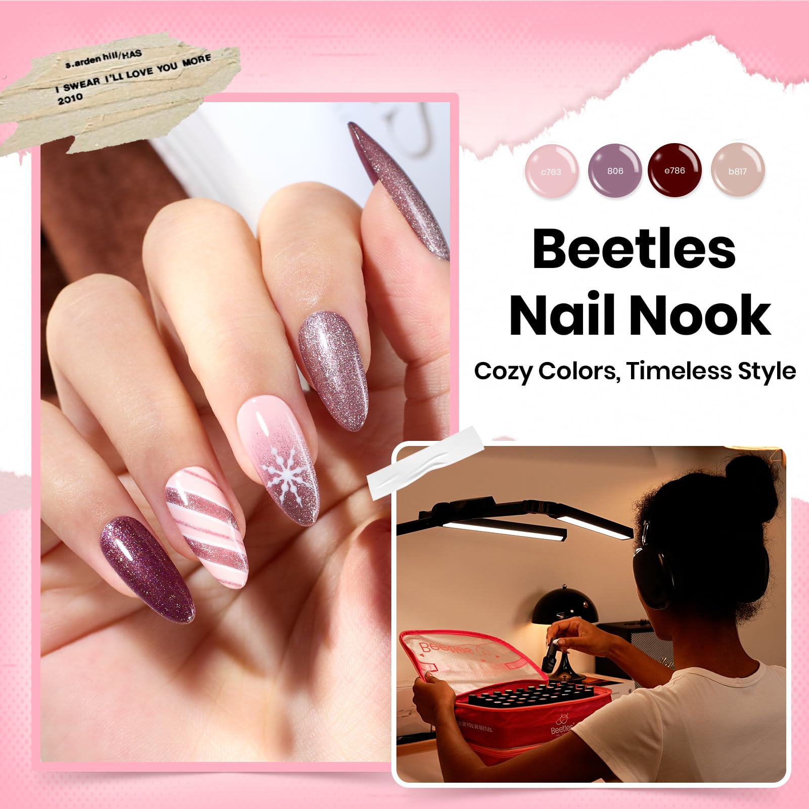 Beetles Nail Nook pearl polishes for subtle iridescent accents