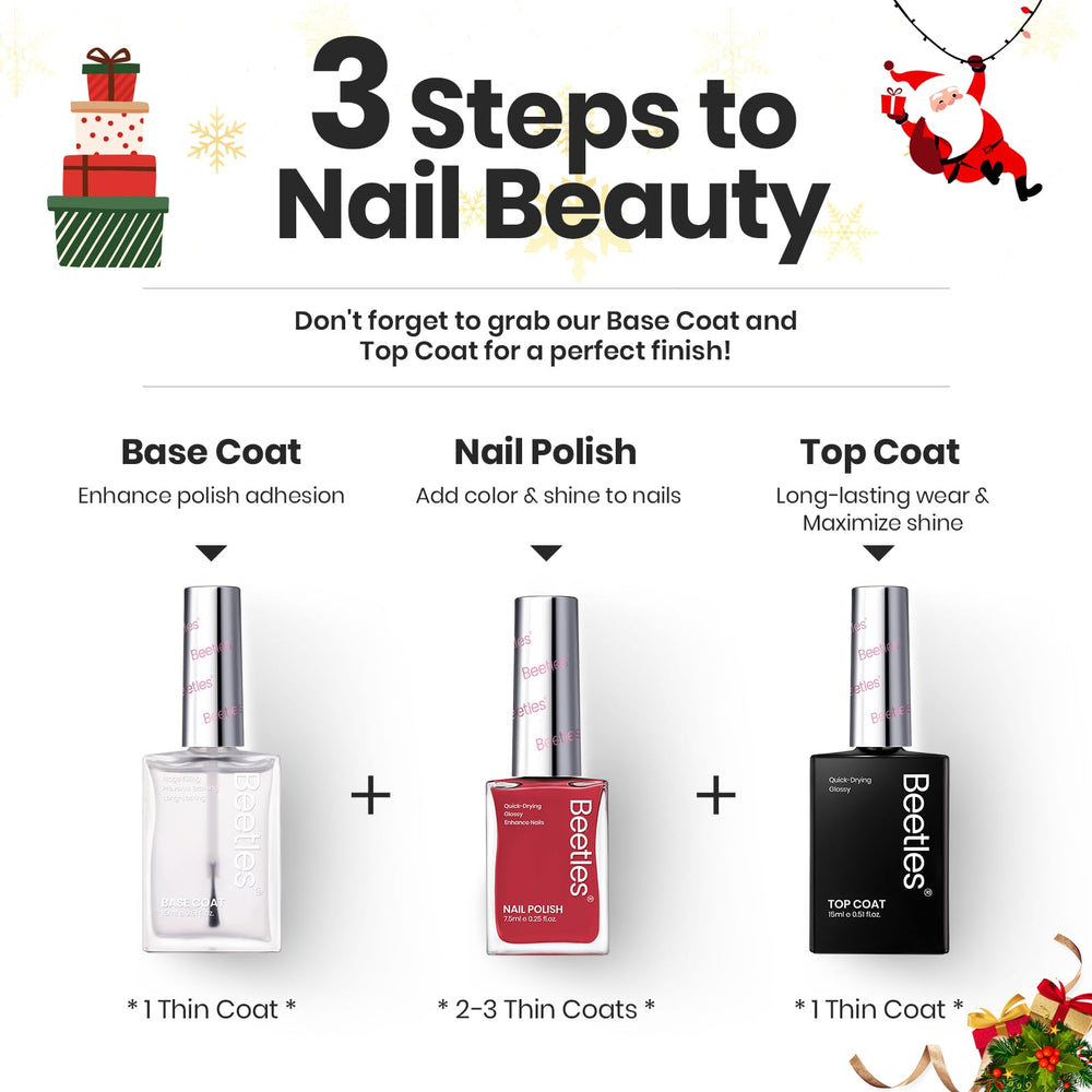 Beetles Nail Color Shades red-burgundy palette for versatile holiday and daily looks.
