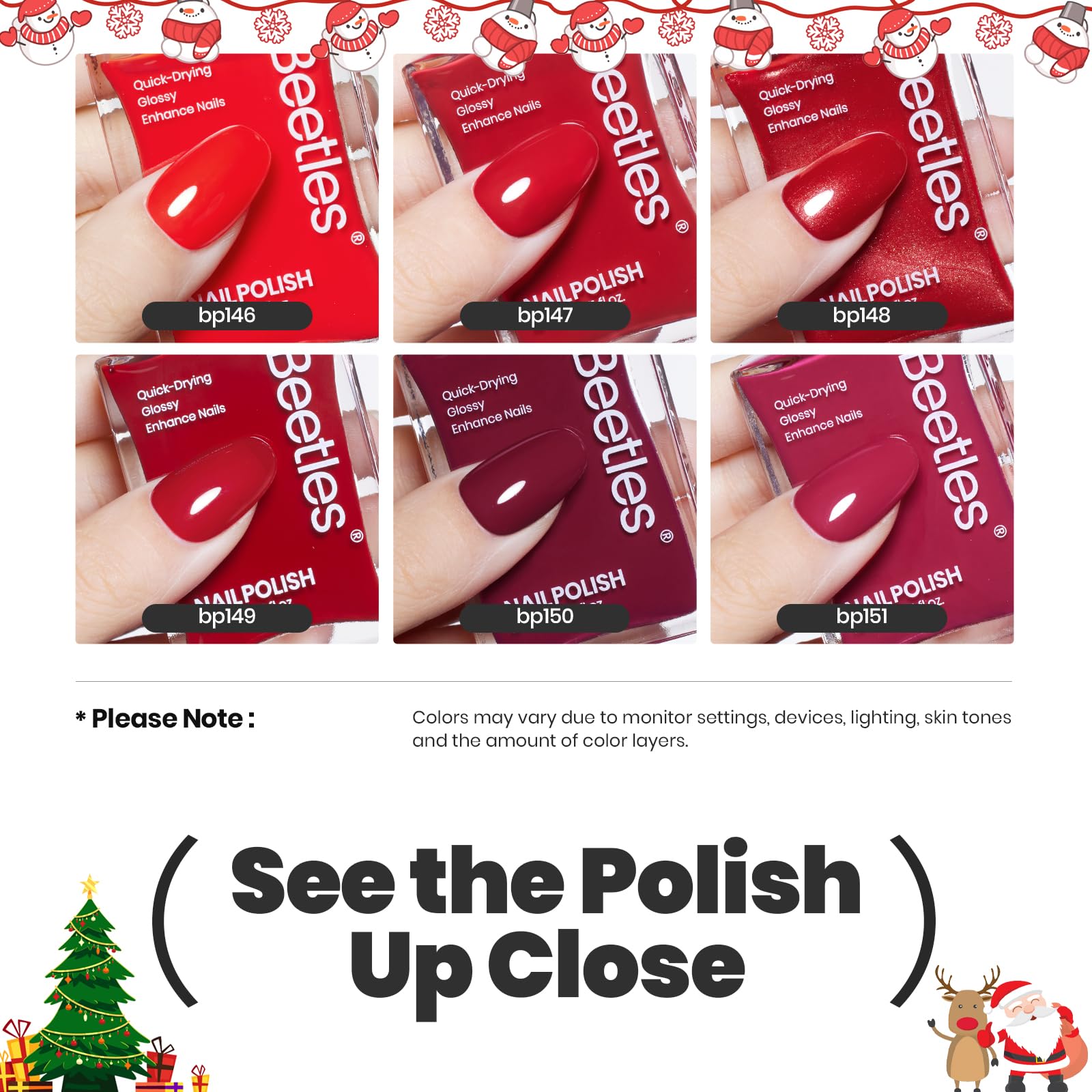 Beetles Gel Polish high-gloss finish enhances color depth and shine.