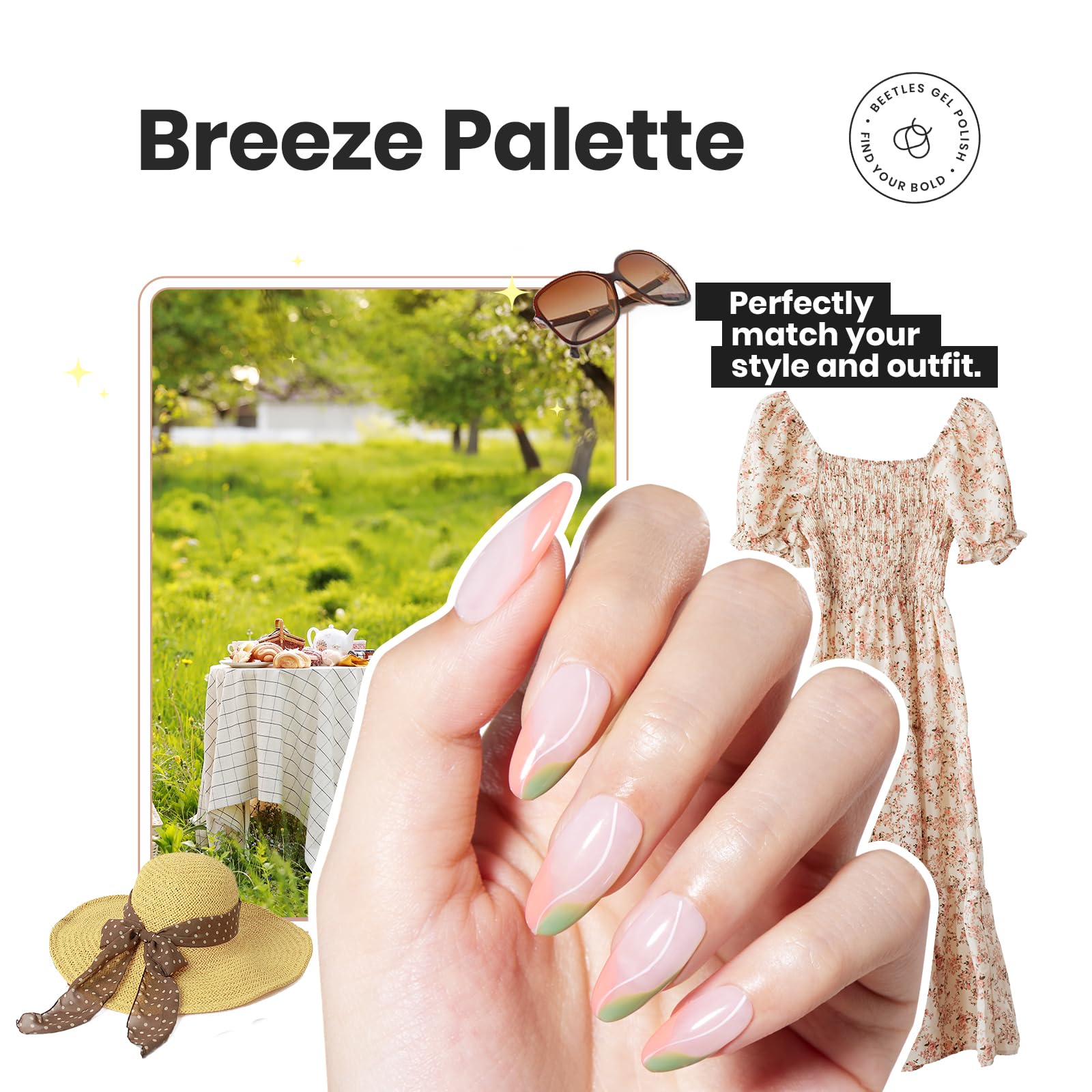 Beetles Nail Polish Set P176 closeup bottle highlighting glossy glitter finish