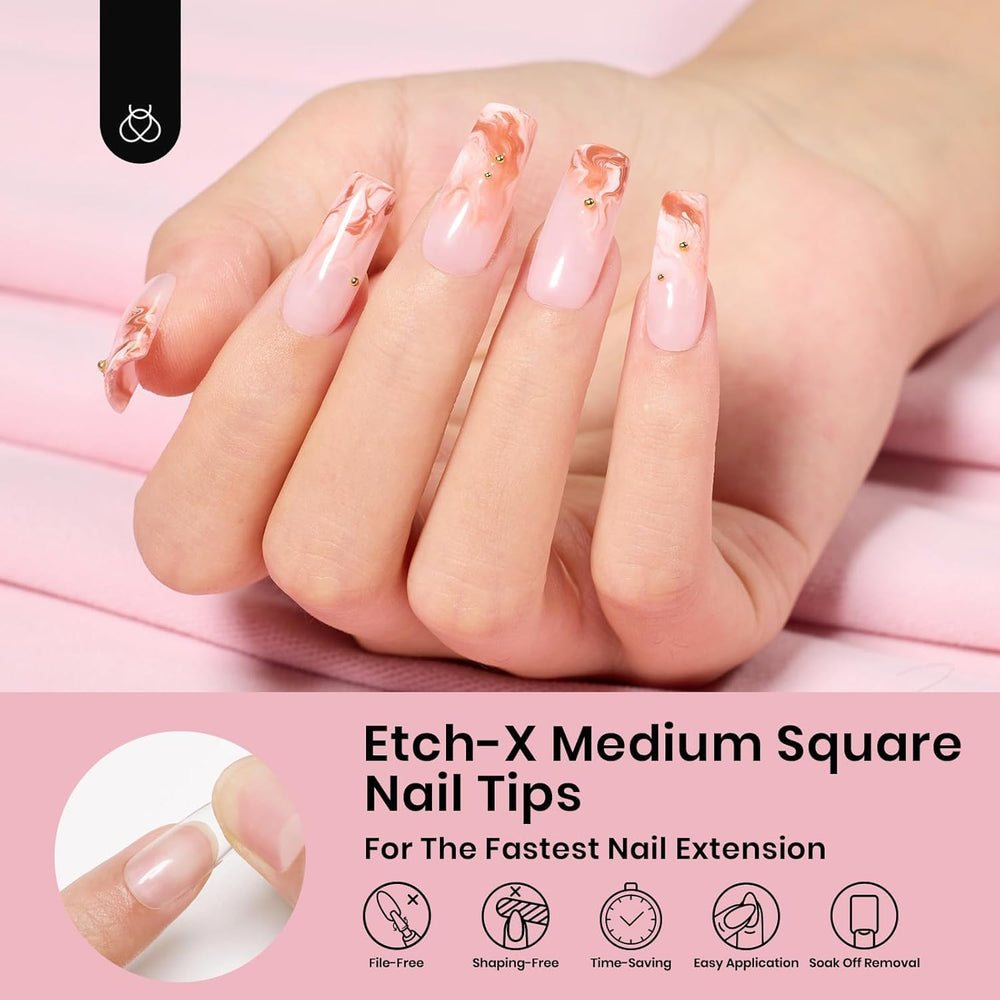 Beetles Nail Tips 12 sizes 0-11 ensure comfortable fit with natural-looking results.