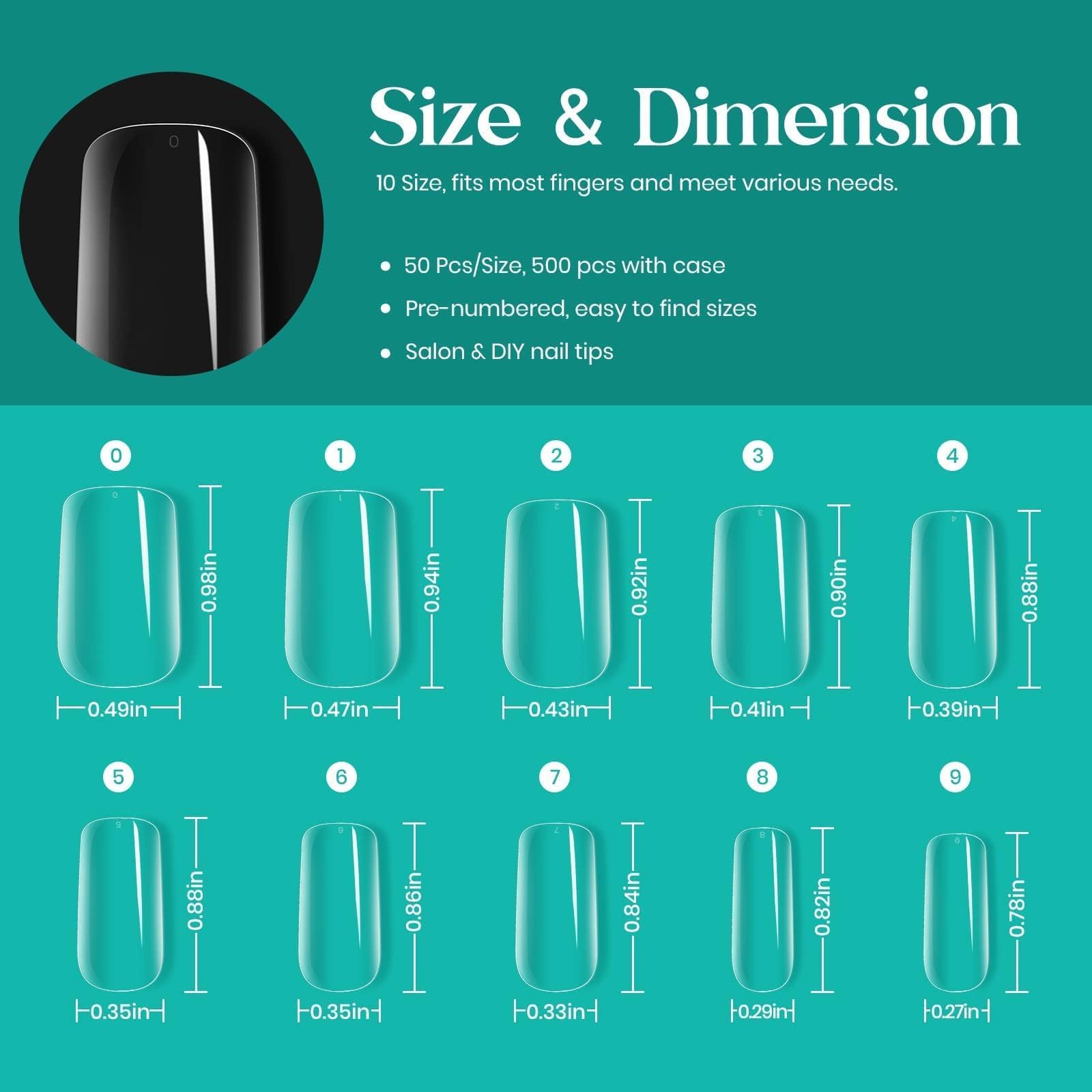 Beetles No-shaping-needed tips offer quick, easy manicure.