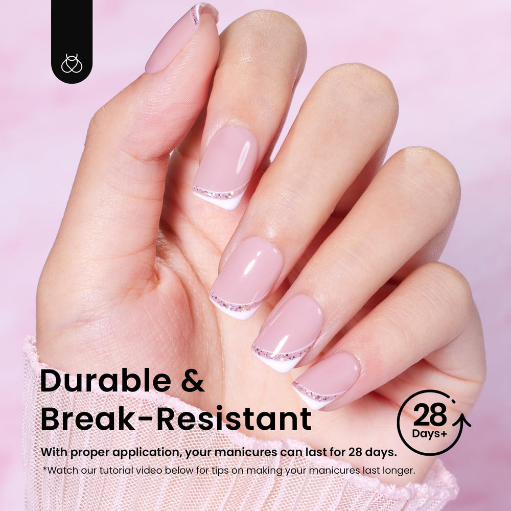 Beetles nail tips easy-apply design for beginners and pros alike