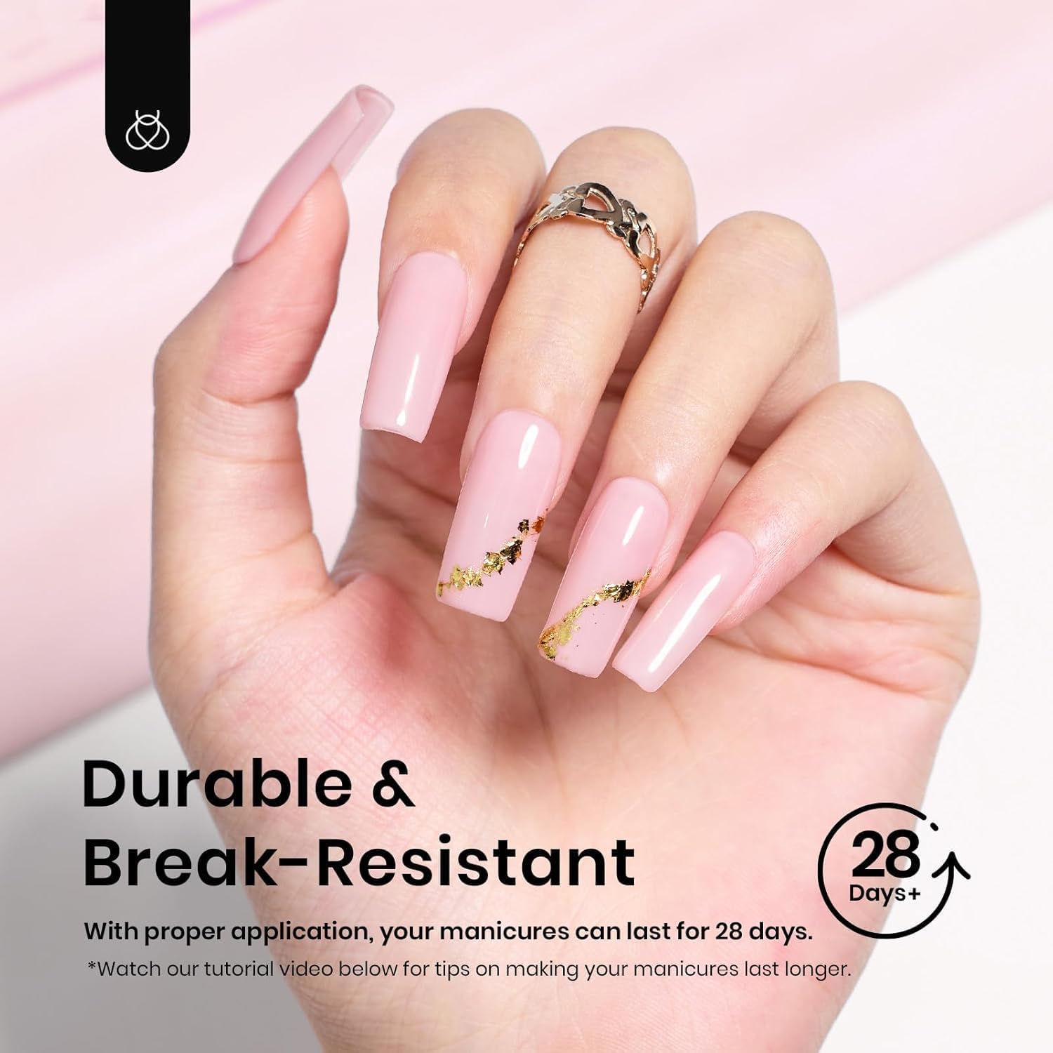 Beetles Nail Tips Easy to Apply press-on set for quick DIY manicure.