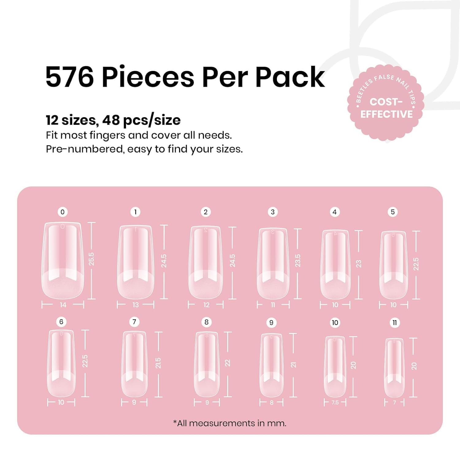 Beetles Pre-etched Soft Acrylic Tips save time during at-home nail art sessions.