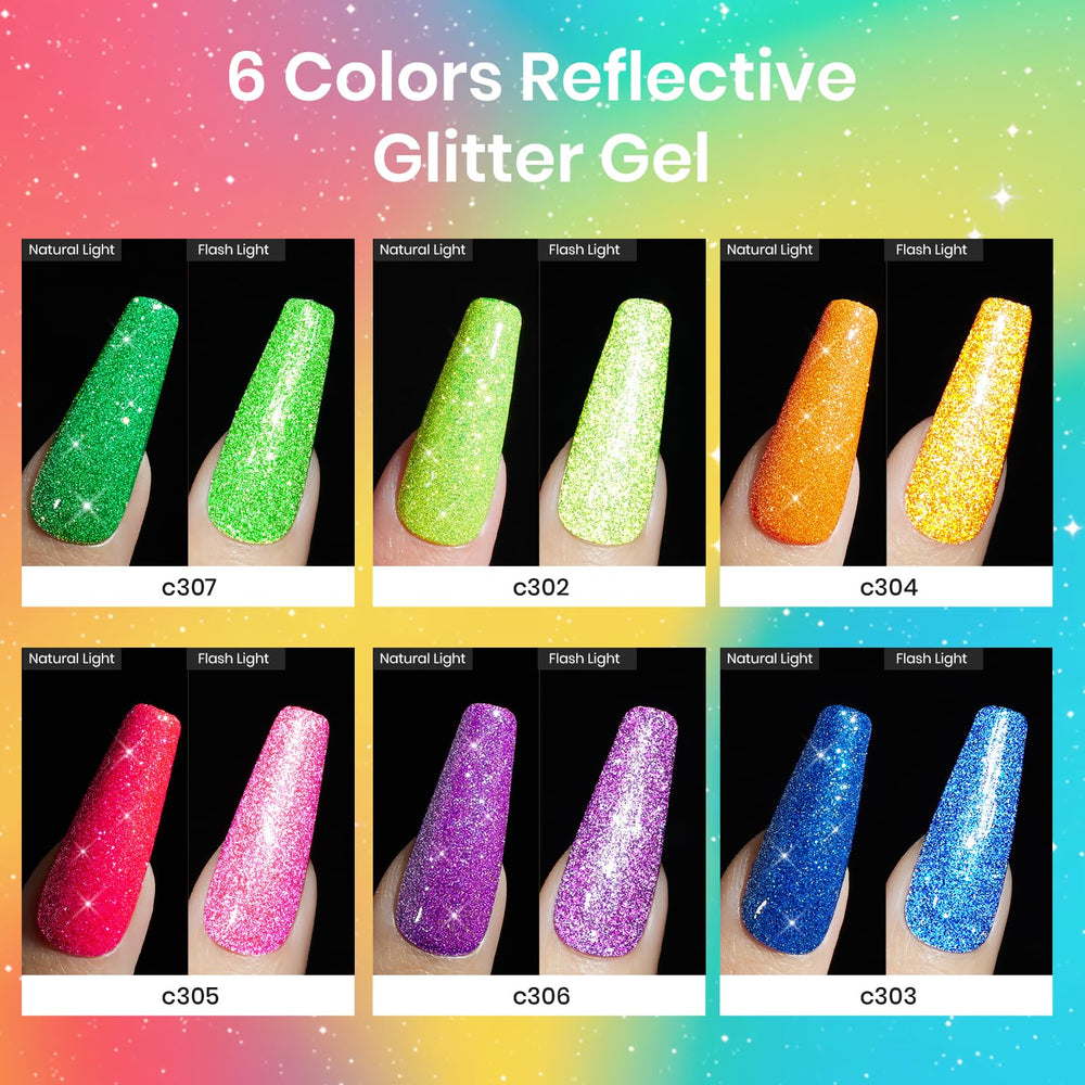 Beetles Neon Carnival c303 glitter polish for quick chic nails