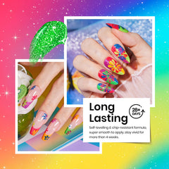 Beetles Neon Carnival hot pink glitter polish for party sparkle