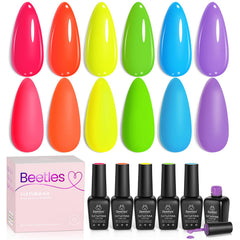 Beetles Neon Gel Nail Polish Set packaging shows spring and summer color collection