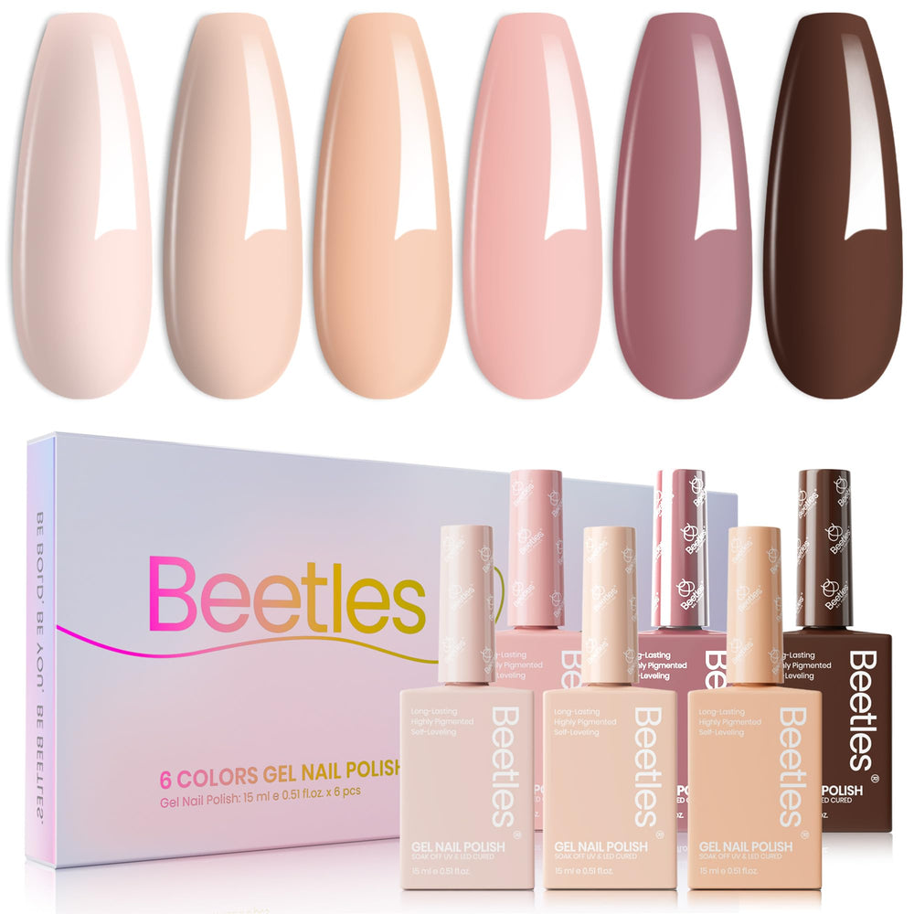 Beetles Neutral Gel Nail Polish Set Packaging: gift-ready box for stylish nails.