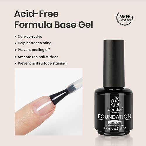 Beetles No-wipe top coat finish on nails with durable shine