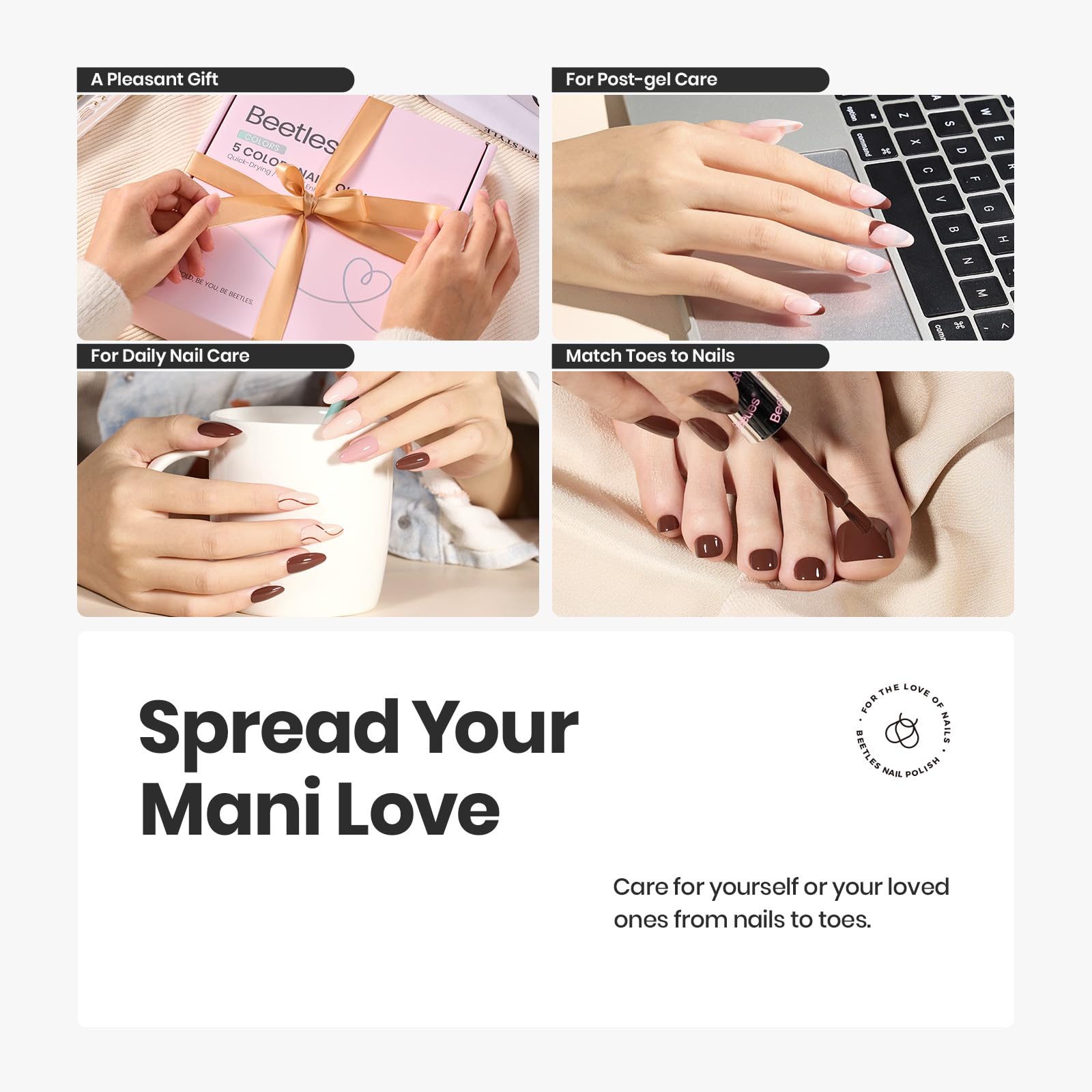 Beetles Nude Nail Polish Set 7Pcs fast-drying tip for cooler temps.