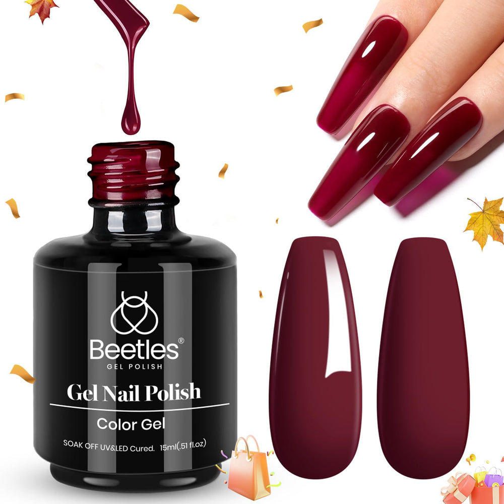 Beetles Oxblood Red diy-manicure-step supports salon-quality results at home without fuss.