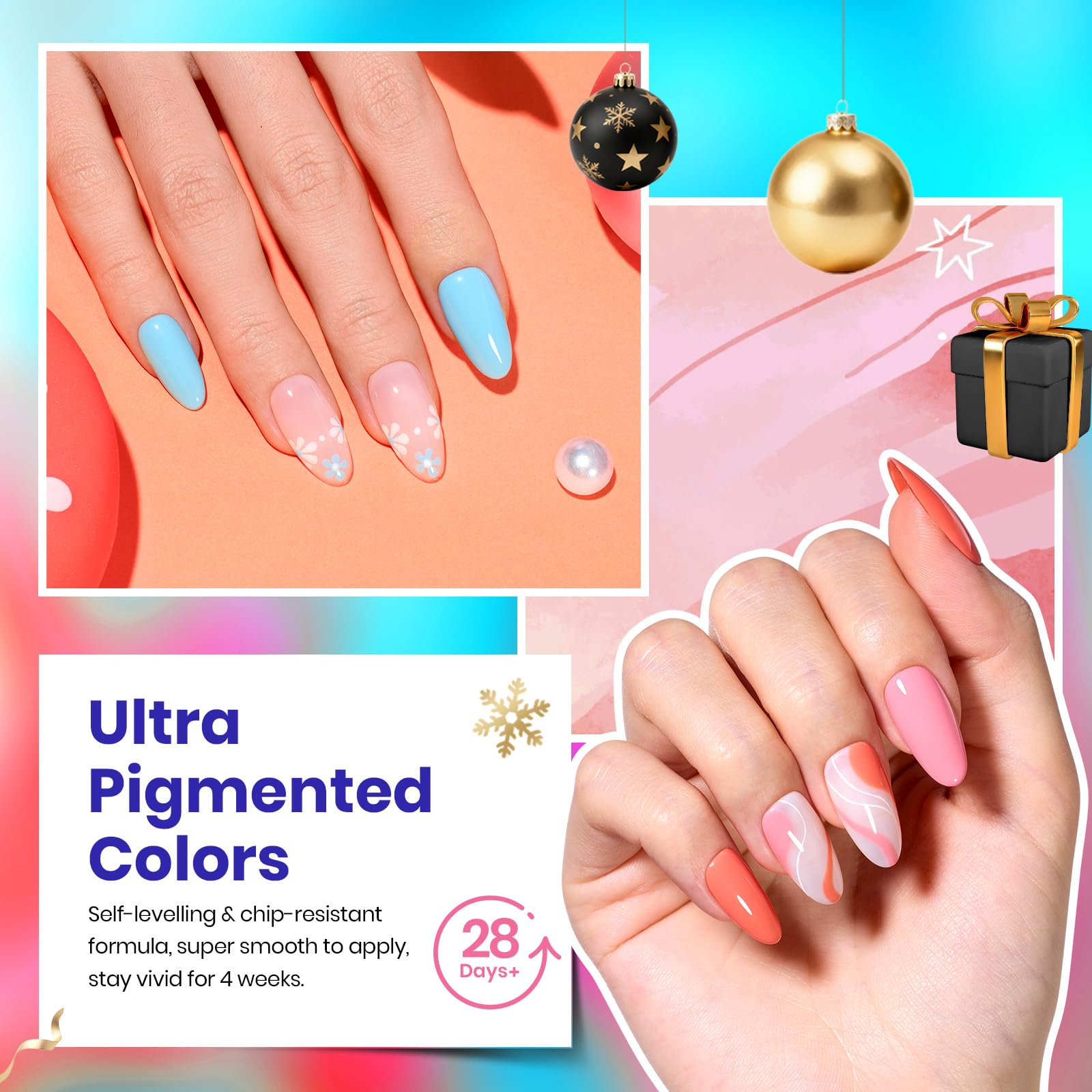 Beetles gel polish kit packaging with clear instructions