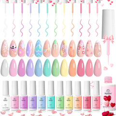 Beetles Pastel Gel Liner Pink Lines offers precise French details for clean nail art.