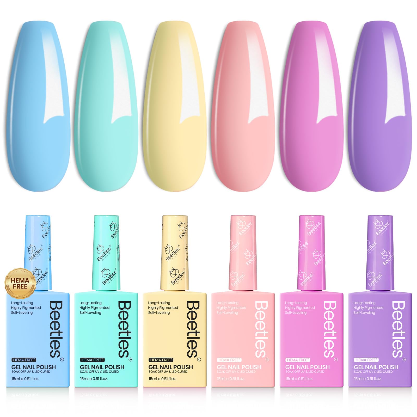 Beetles Pastel Gel Polish Fairy Tale Dream bottle shows vibrant color options for stylish manicures.