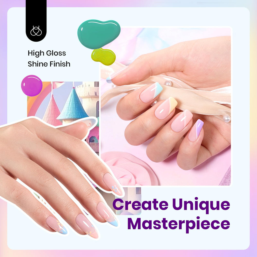 Beetles Pastel Gel Polish purple bottle features lavender hue for subtle statement nails.