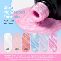 Beetles Thread-Shell Swirl Gel Polish for dimensional nail art