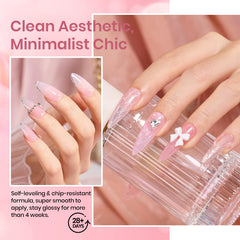 Beetles pink gel polish gloss finish highlights long-lasting shine for daily nails.