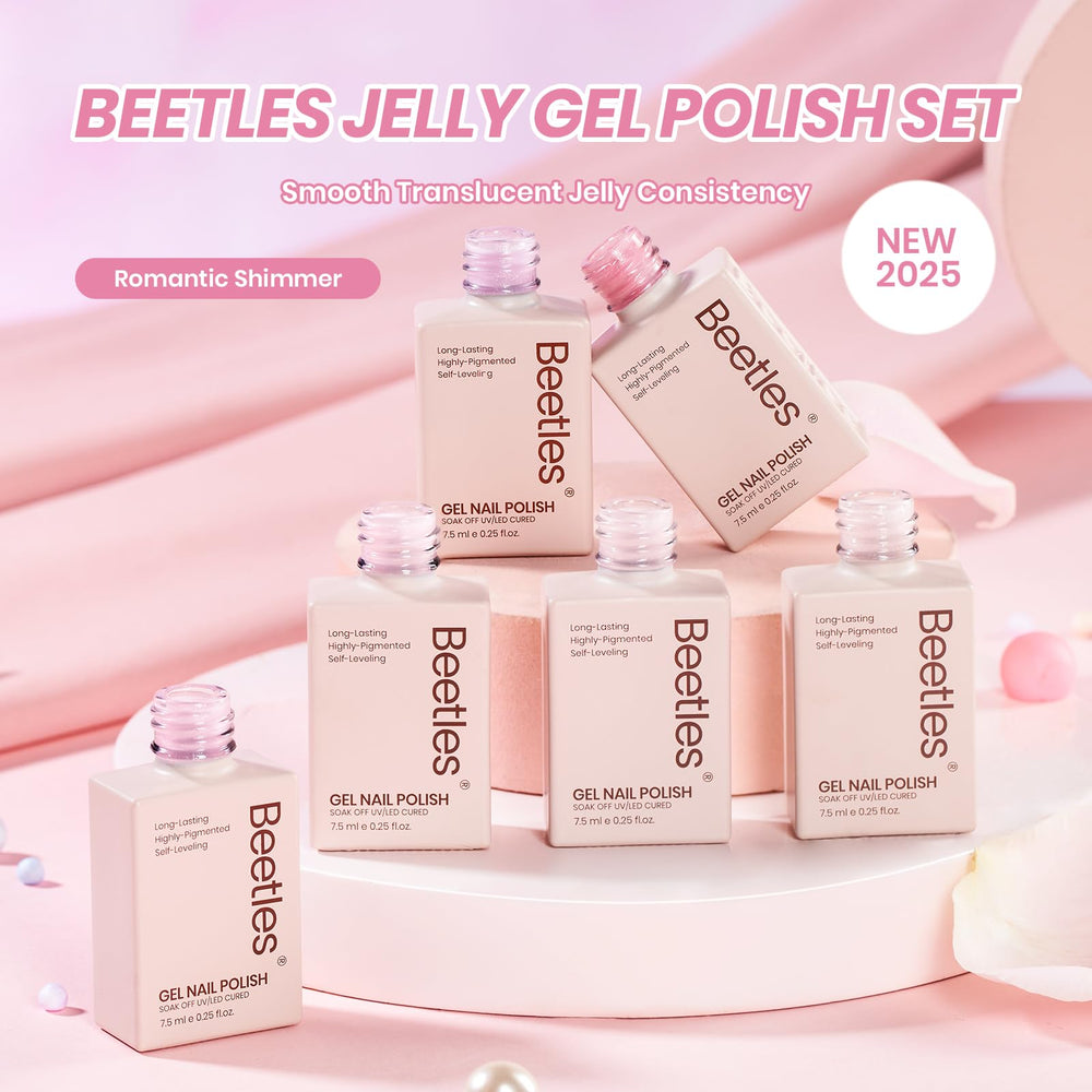Beetles Pink Glitter Gel Polish Set gift-ready display highlights ideal beauty gift option