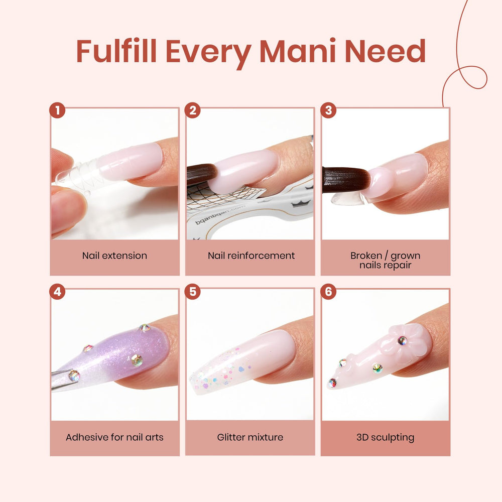Beetles Poly Nail Extension Kit extension gel 120g for strong nail build