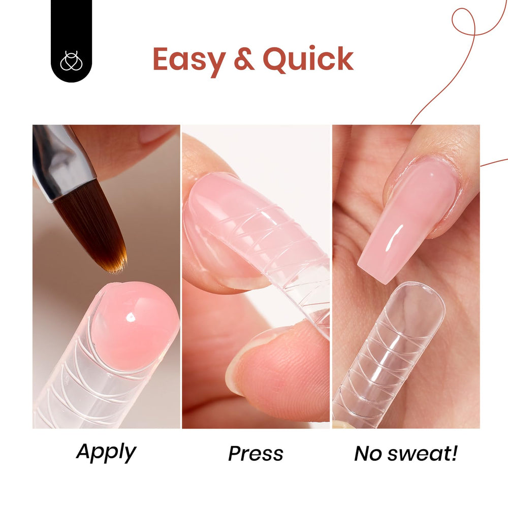Beetles Poly Nail Extension Kit nail molds in two shapes for custom tips