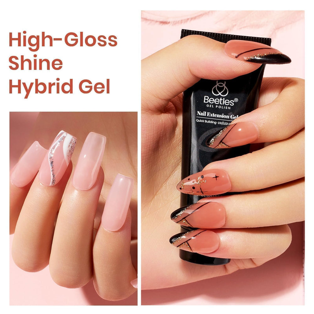 Beetles Poly Nail Gel Kit mini lamp with 50k lifespan supports long-term nail art.